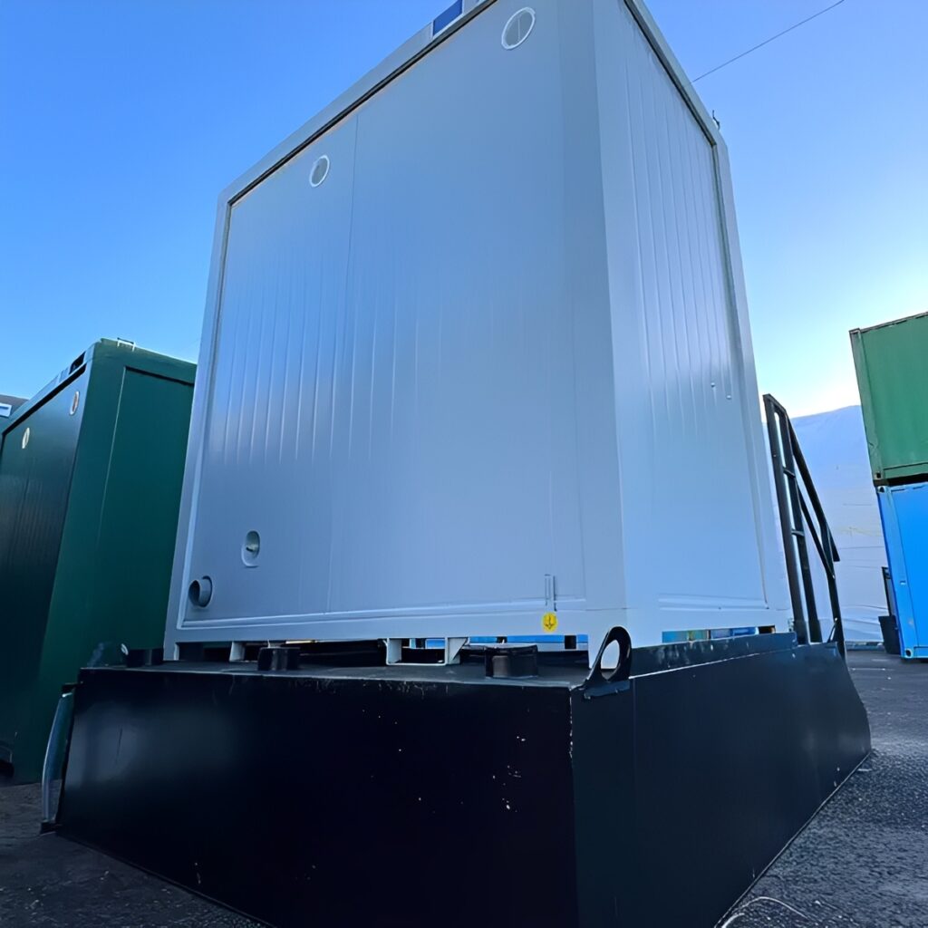 1+1 Portable Toilet Block with 630 Gallon Steel Stepped Effluent Waste Tank