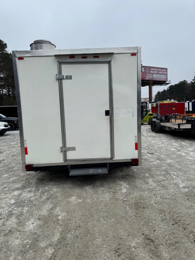 USED 8X14 Food Trailer W/ 2 Burner, Flat Top, Oven, Hood vent Fire Suppression, Triple Sink, Concession Window Other 2025 FUDT