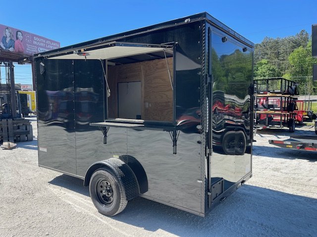 6X12 Food Trailer 30 Amp Electrical Package Concession Window & Serving Table 2026 J&C