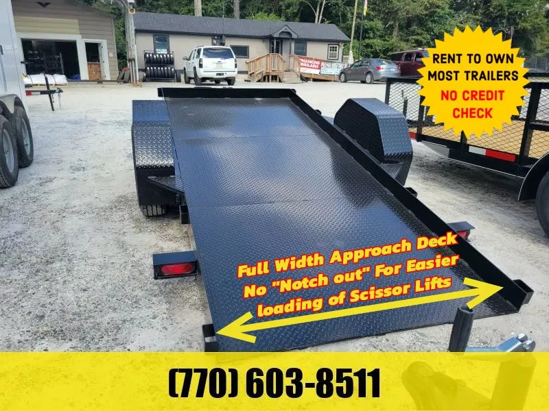 5x12 Scissor Lift Tilt Trailer 7000 GVWR Steel Floor & Brakes 2025 Lone Wolf Trailer