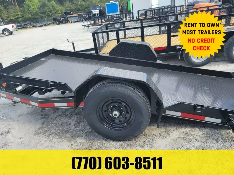 5x12 Scissor Lift Tilt Trailer 7000 GVWR Steel Floor & Brakes 2025 Lone Wolf Trailer