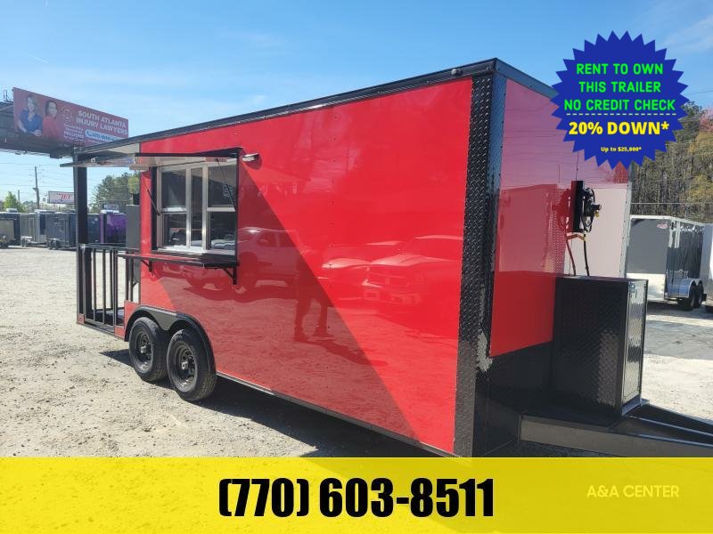 2027 Other 8.5x20 BBQ Porch Food Trailer LOADED W/ Smoker, Gas Package, Hood Vent, Dual Deep Fryers, Proofing Cabinet, Freezer & Refrigerator (On Order)