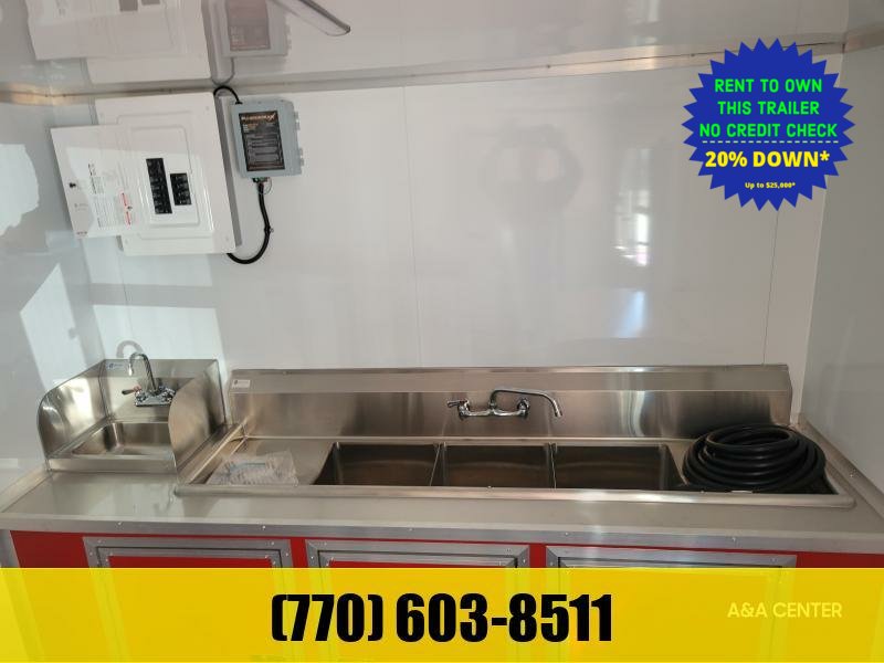 2027 Other 8.5x20 BBQ Porch Food Trailer LOADED W/ Smoker, Gas Package, Hood Vent, Dual Deep Fryers, Proofing Cabinet, Freezer & Refrigerator (On Order)