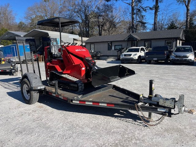USED 5X8 Equipment Trailer MMDI W/ Mini Compact Track Loader 2019