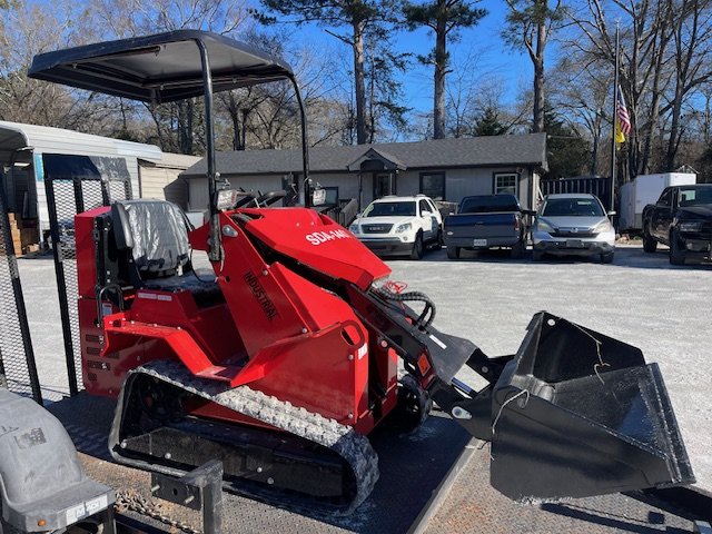USED 5X8 Equipment Trailer MMDI W/ Mini Compact Track Loader 2019