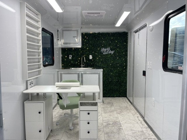 7X12 NAIL SALON W/ SINK PKG,50 AMP ELECTRICAL PACKAGE, A/C, FINISHED INTERIOR 2026 Quality Cargo Trailers