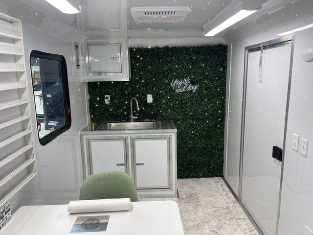 7X12 NAIL SALON W/ SINK PKG,50 AMP ELECTRICAL PACKAGE, A/C, FINISHED INTERIOR 2026 Quality Cargo Trailers