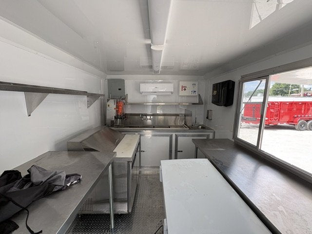 USED 8.5X12 Food Trailer W/ Prep Table , 2 Refrigerators , Minisplit A/C, Triple Sink, Concession Window 2026 Quality Cargo Trailers