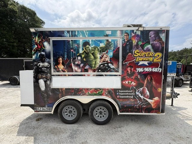 USED 8.5X12 Food Trailer W/ Prep Table , 2 Refrigerators , Minisplit A/C, Triple Sink, Concession Window 2026 Quality Cargo Trailers