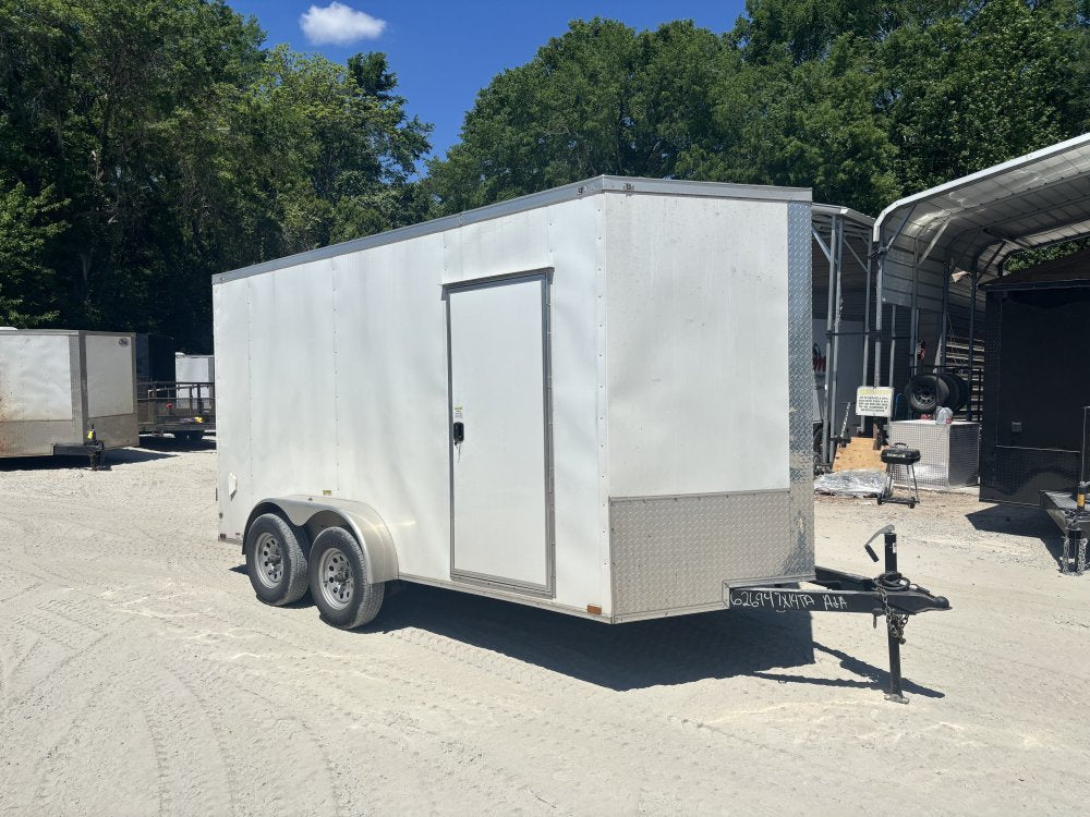 Used 7X14 Enclosed Trailer 7' Interior Height W/ Side Door & Barn Door 2025 Quality Cargo Trailers