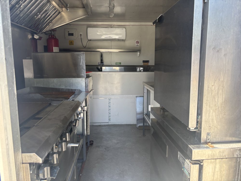 USED 8X12 Food Trailer W/ Hood Vent, 4 Burner, Fire Suppression, Refrigerator, Sink PKG, Awning Concession Window 2024 FUDT