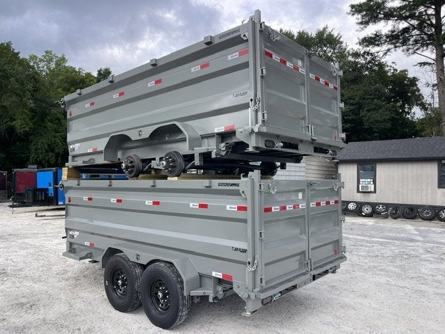 7x14 Dump Trailer Telescopic Lift 4 Foot Sides 14,000 GVWR W/Tarp and Ramps 2026 Southern Utility Trailers