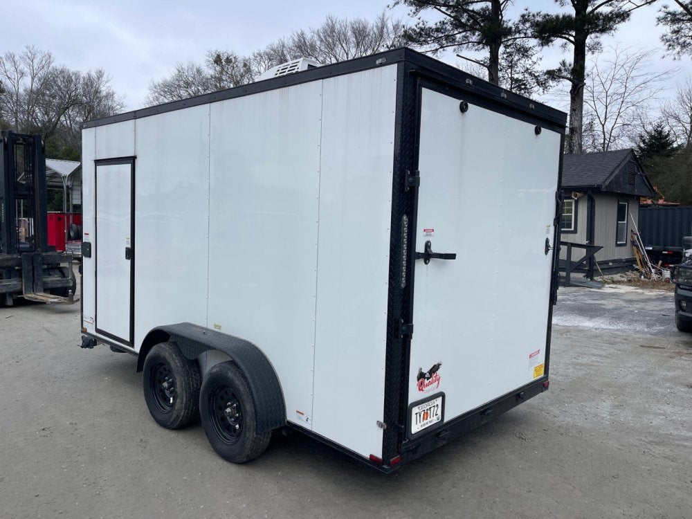 Used 7X14 Food Trailer Sink Pkg, 50 Amp Electrical Pkg, A/C, Finished Interior 2024 Quality Cargo Trailers