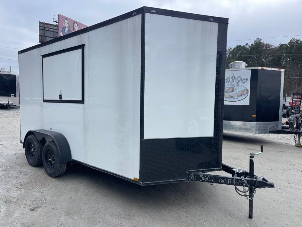Used 7X14 Food Trailer Sink Pkg, 50 Amp Electrical Pkg, A/C, Finished Interior 2024 Quality Cargo Trailers