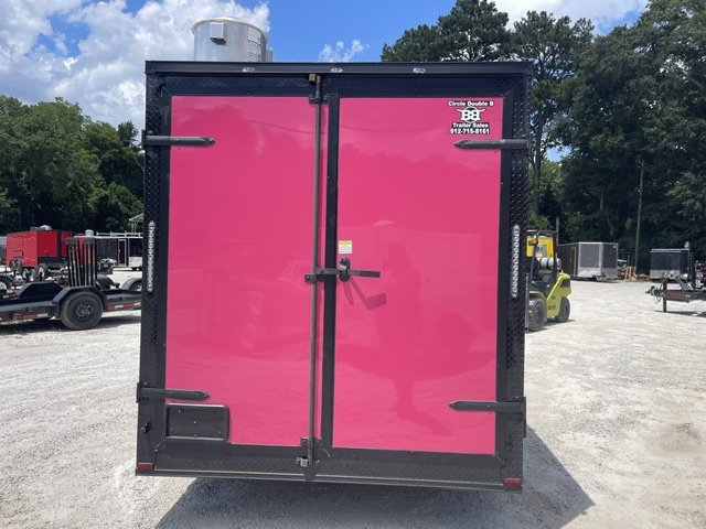 USED 7x14 Food Trailer W/ Sink Pkg, Hood Vent & Fire Supression ,50 AMP Electrical Pkg, A/C, Finished Interior & GPS Tracker
