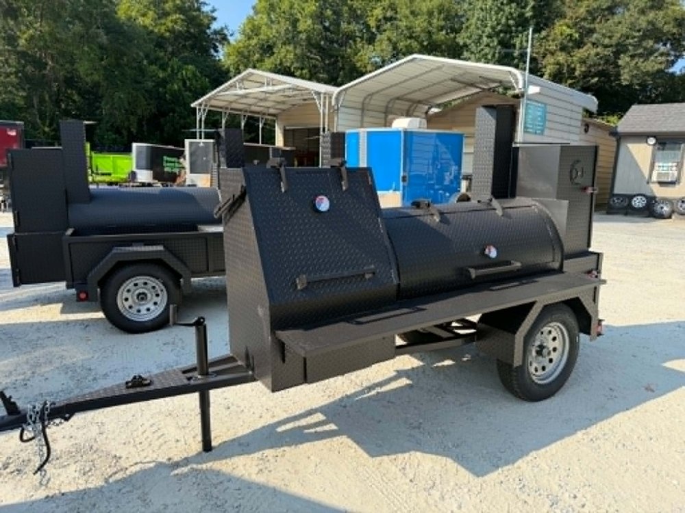 60" Reverse Flow Smoker, Grill, Rib Box, Insulated Firebox, Fish Fryer