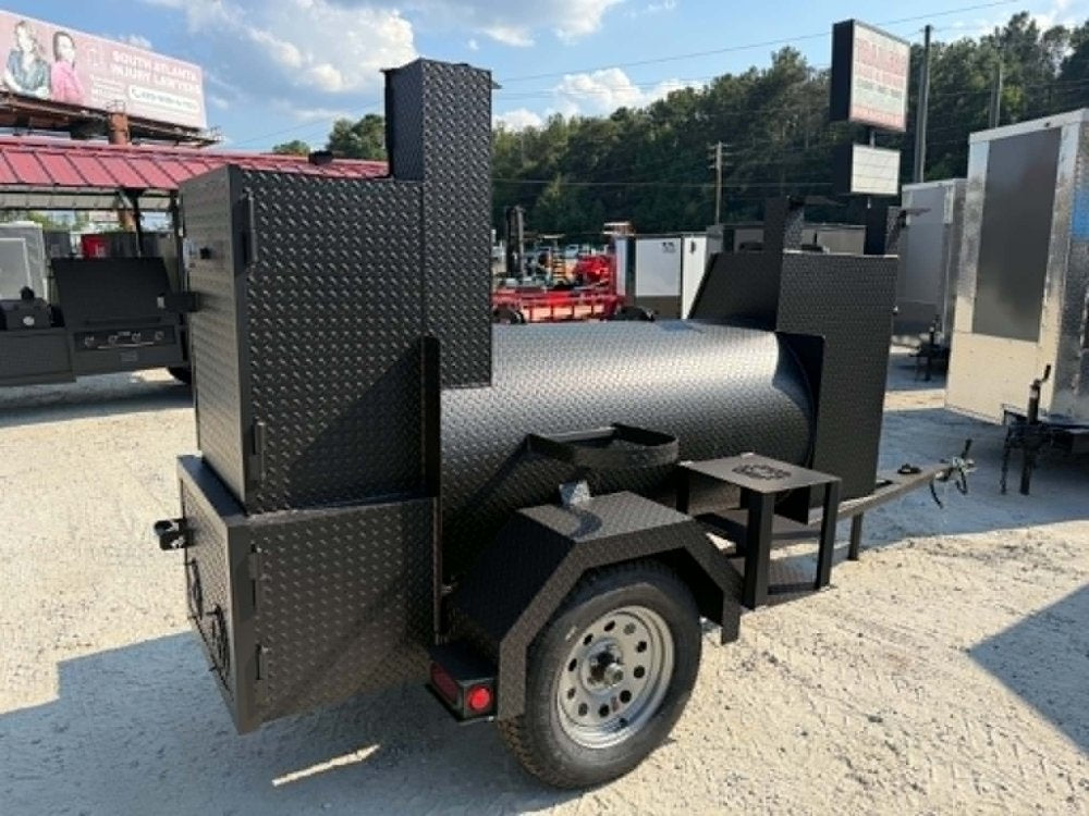 60" Reverse Flow Smoker, Grill, Rib Box, Insulated Firebox, Fish Fryer
