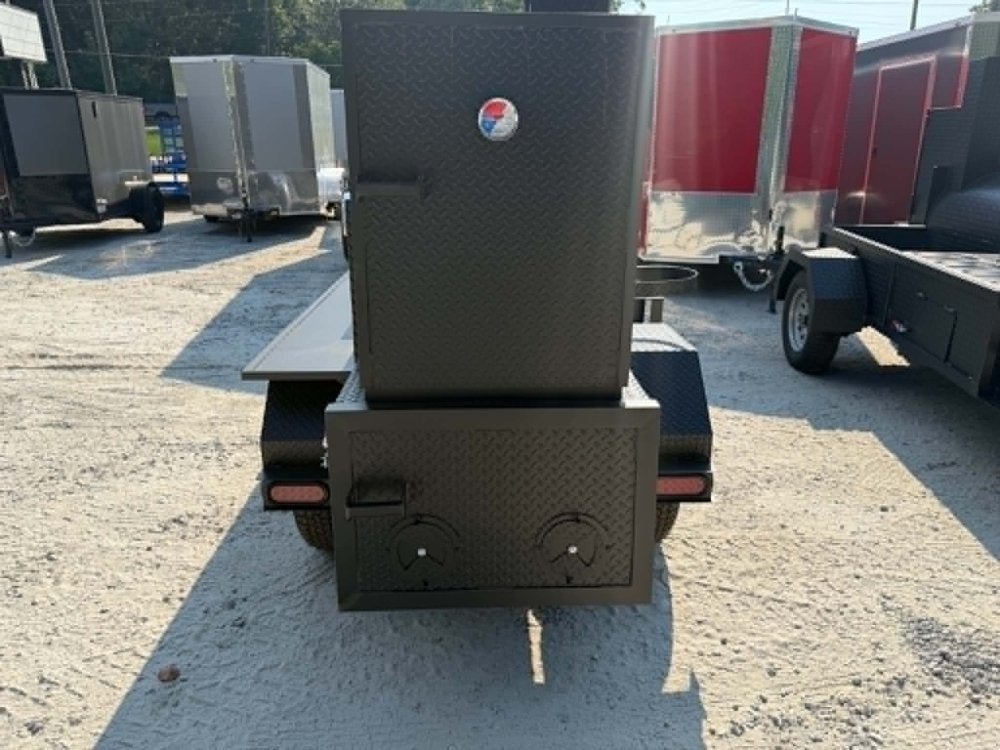 60" Reverse Flow Smoker, Grill, Rib Box, Insulated Firebox, Fish Fryer