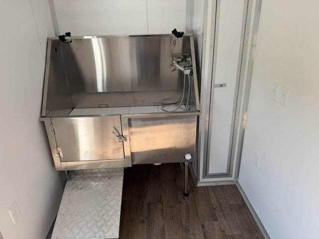 6x12 Pet Grooming Trailer 50" Tub, High Velocity Dryer & Integrated Vacuum System 2027 Quality Cargo