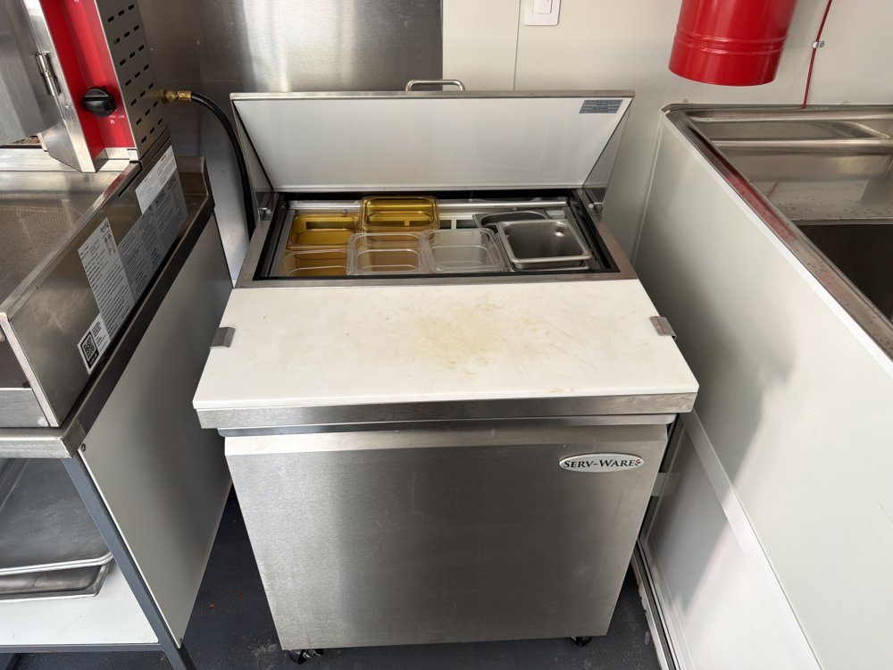 USED 7X14 Food Trailer W/ Triple Sink, Fryer, Griddle, Flat Top, Fridge, Concession Window 2025 FUD