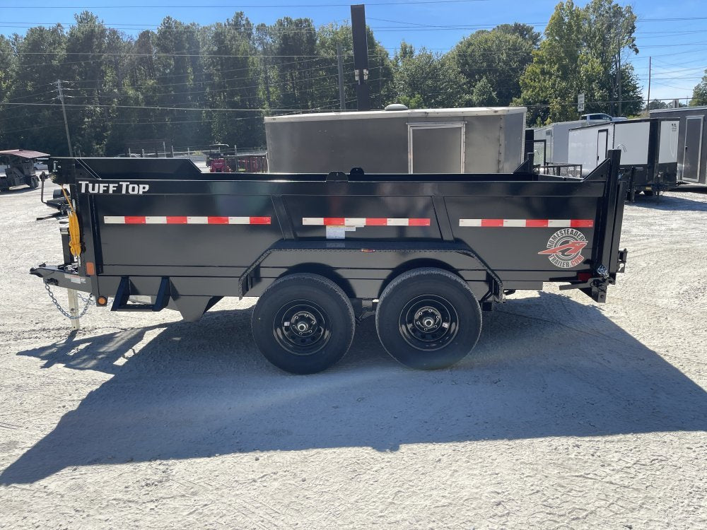 7x12 Dump Trailer W/ 2' Sides 10,400 GVWR, Tarp & Ramps 2027 Homesteader Trailers