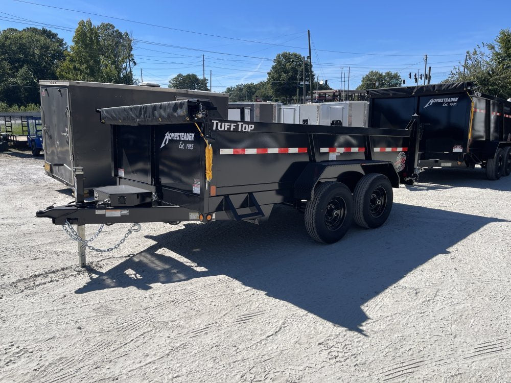 Dump Trailer W/ 2' Sides 10,400 GVWR, Tarp & Ramps 2027 Homesteader Trailers