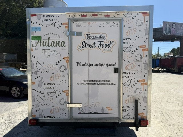 USED 8x10 Food Trailer W/ Hood Vent & Fire Supression, Griddle, Deep Fryer, 2 Eye Burner, Sandwich Prep Table, Triple Sink W/ Handwash 2024 FUDT