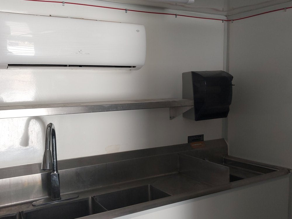 USED 8X16 Food Trailer W/ Hood Vent, Steam Table, Fryer, 2 Burner, Flat Top, Minisplit A/C, Triple Sink, Concession Window Other 2024 FUDT