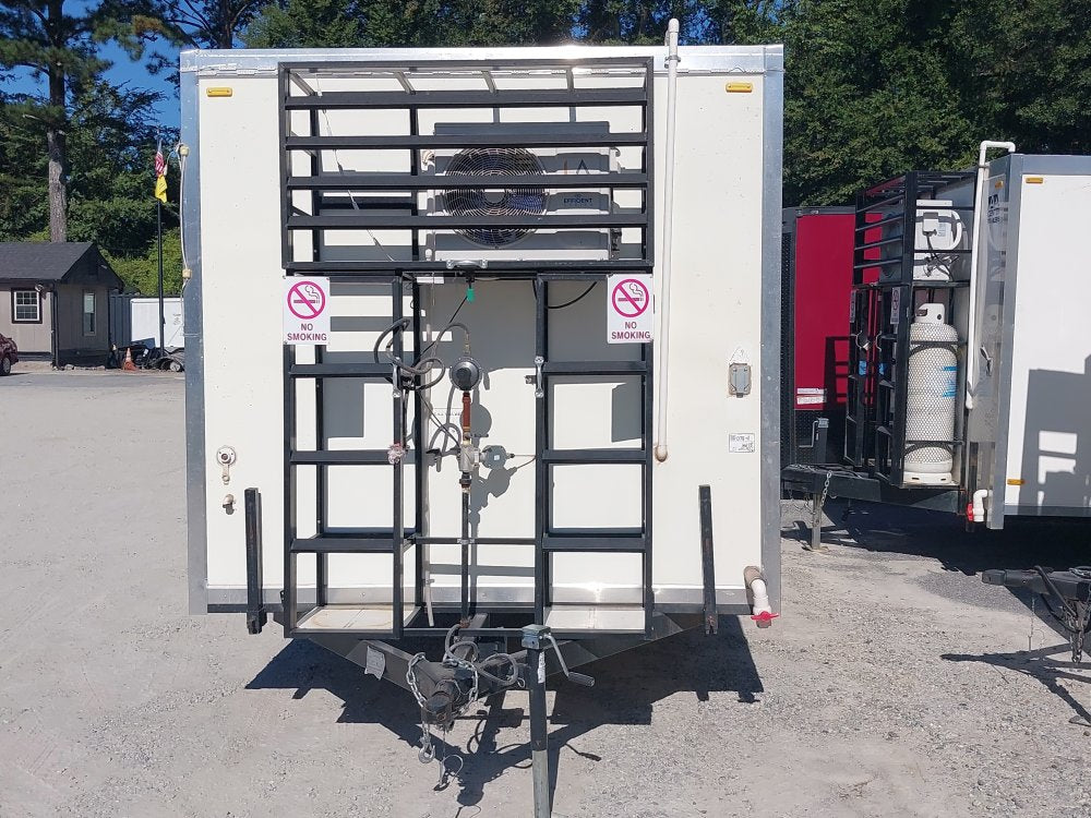 USED 8X16 Food Trailer W/ Hood Vent, Steam Table, Fryer, 2 Burner, Flat Top, Minisplit A/C, Triple Sink, Concession Window Other 2024 FUDT