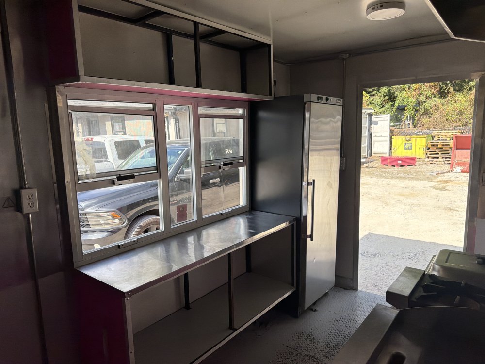 USED 8X14 Food Trailer W/ Fridge, 2 Burner, Flat Top, Deep Fryer, Fire Suppression, Triple Sink, Concession Window 2025 MAGN (Available Soon)