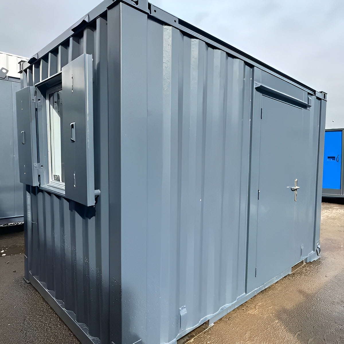 10ft x 8ft Portable Shipping Container Office – Anti-Vandal Steel Office Building