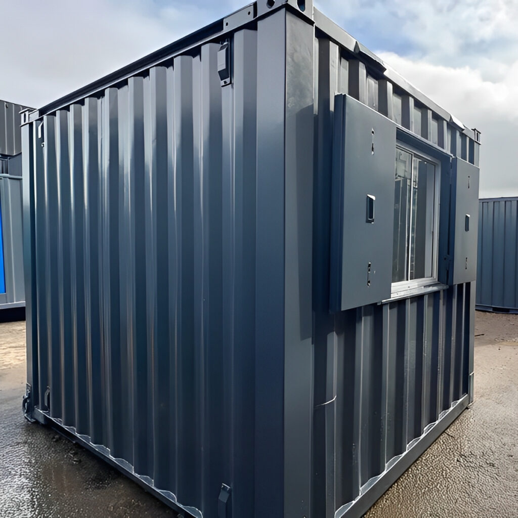 10ft x 8ft Portable Shipping Container Office – Anti-Vandal Steel Office Building