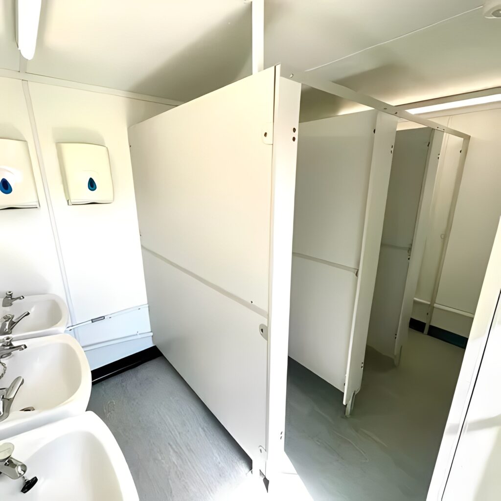 16ft x 9ft Anti-Vandal Portable Toilet Block – 3+1 Steel Welfare Unit