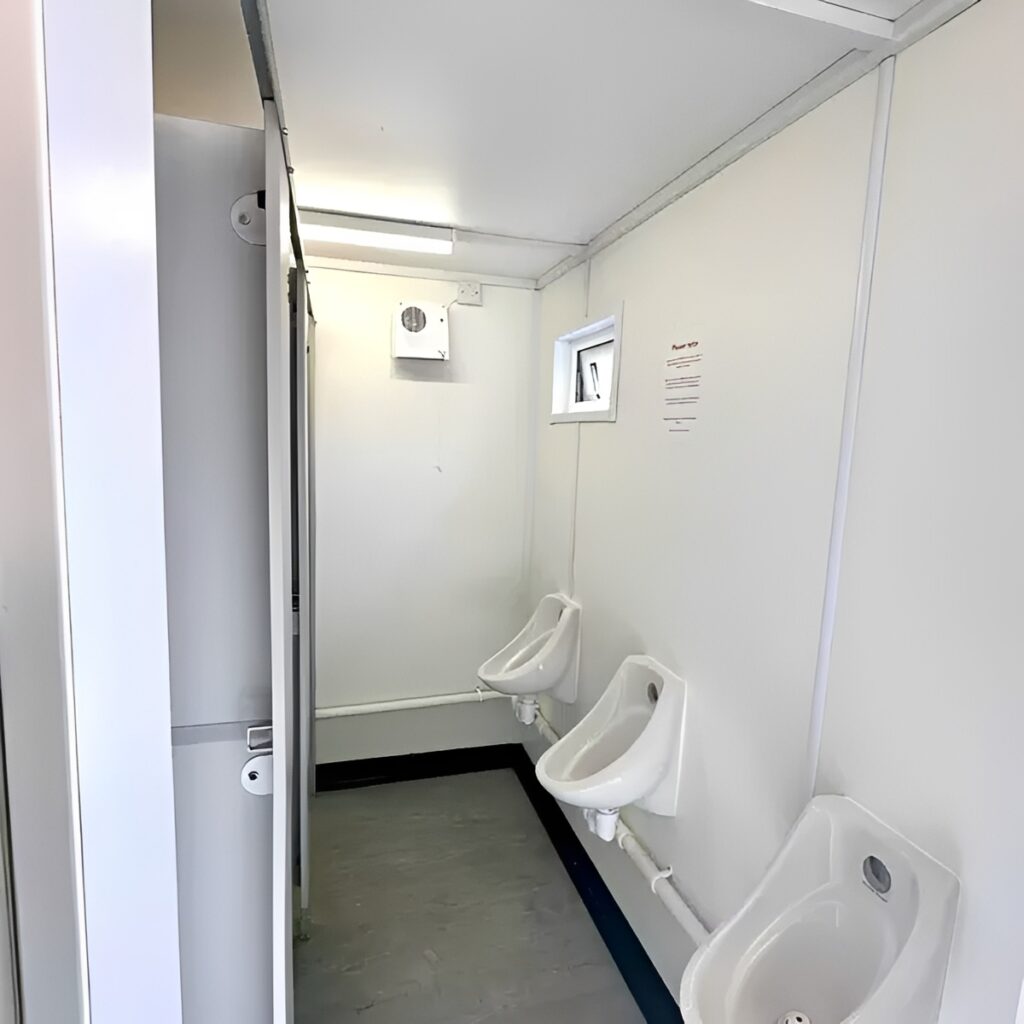 16ft x 9ft Anti-Vandal Portable Toilet Block – 3+1 Steel Welfare Unit