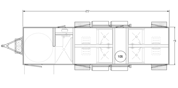 ADA Shower Trailer Portable Restrooms + 4 Station | Oahu Series