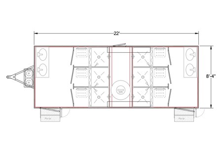 6 Stall Portable Shower Trailer | Oahu Series