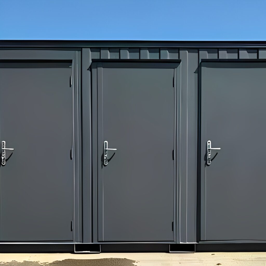 20ft x 8ft Anti-Vandal 5 Bay Portable Toilet Block
