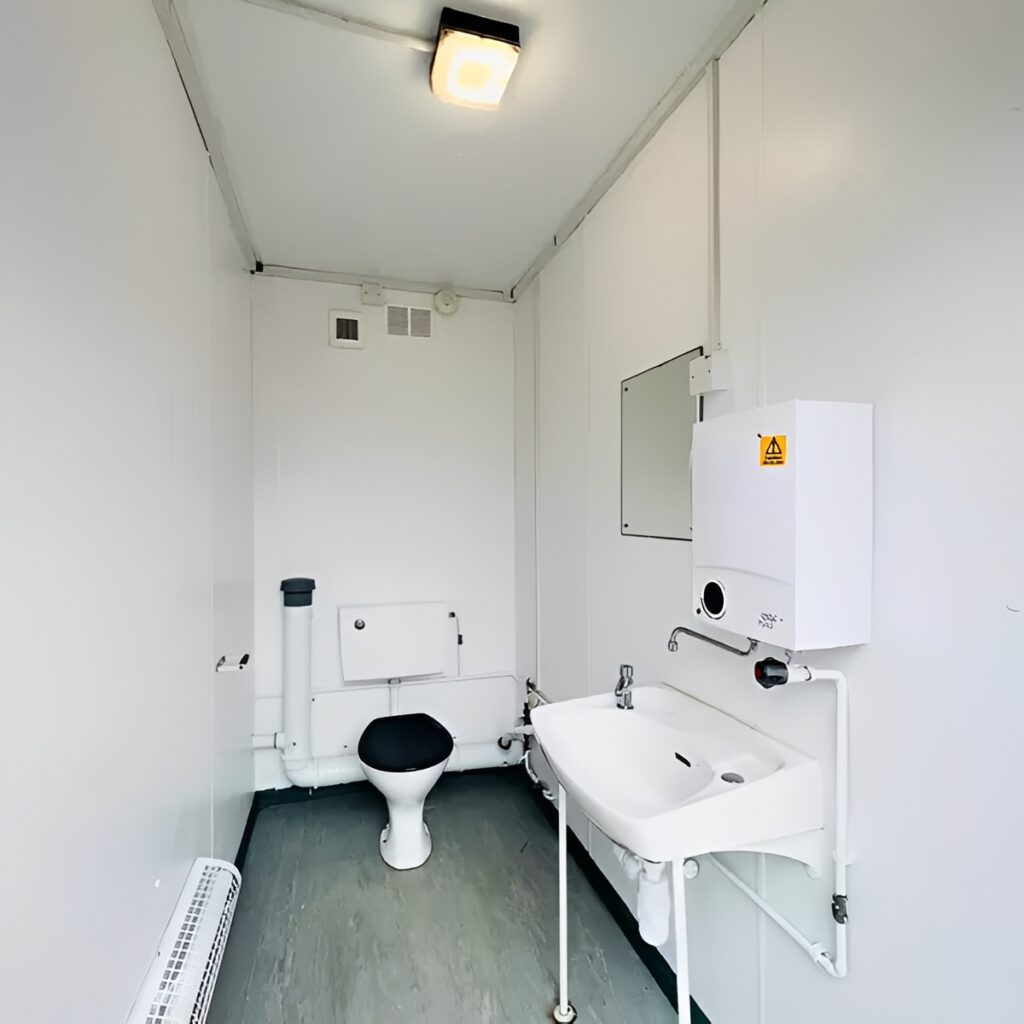 24ft x 9ft Anti-Vandal Toilet Block – 5+1 Portable Steel Welfare Unit