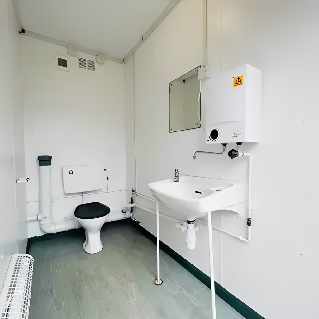 24ft x 9ft Anti-Vandal Toilet Block – 5+1 Portable Steel Welfare Unit
