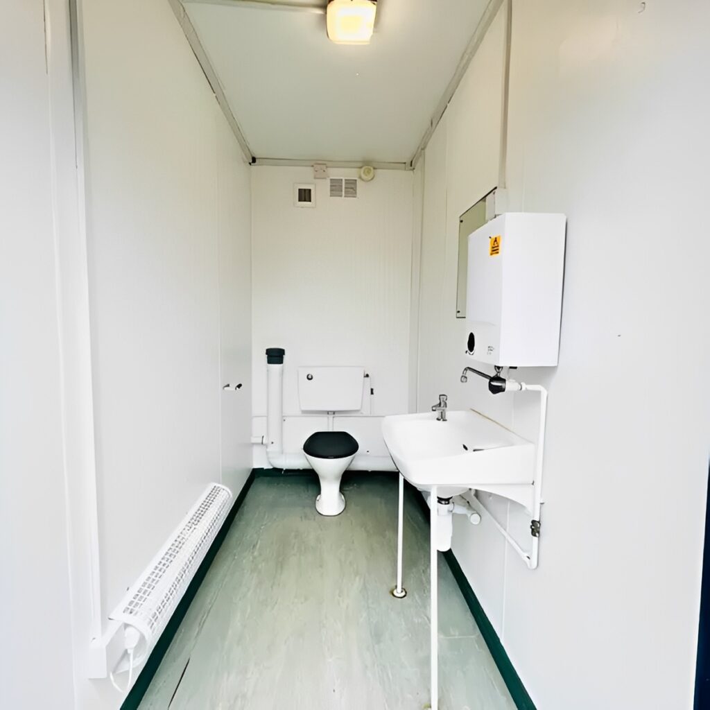 24ft x 9ft Anti-Vandal Toilet Block – 5+1 Portable Steel Welfare Unit