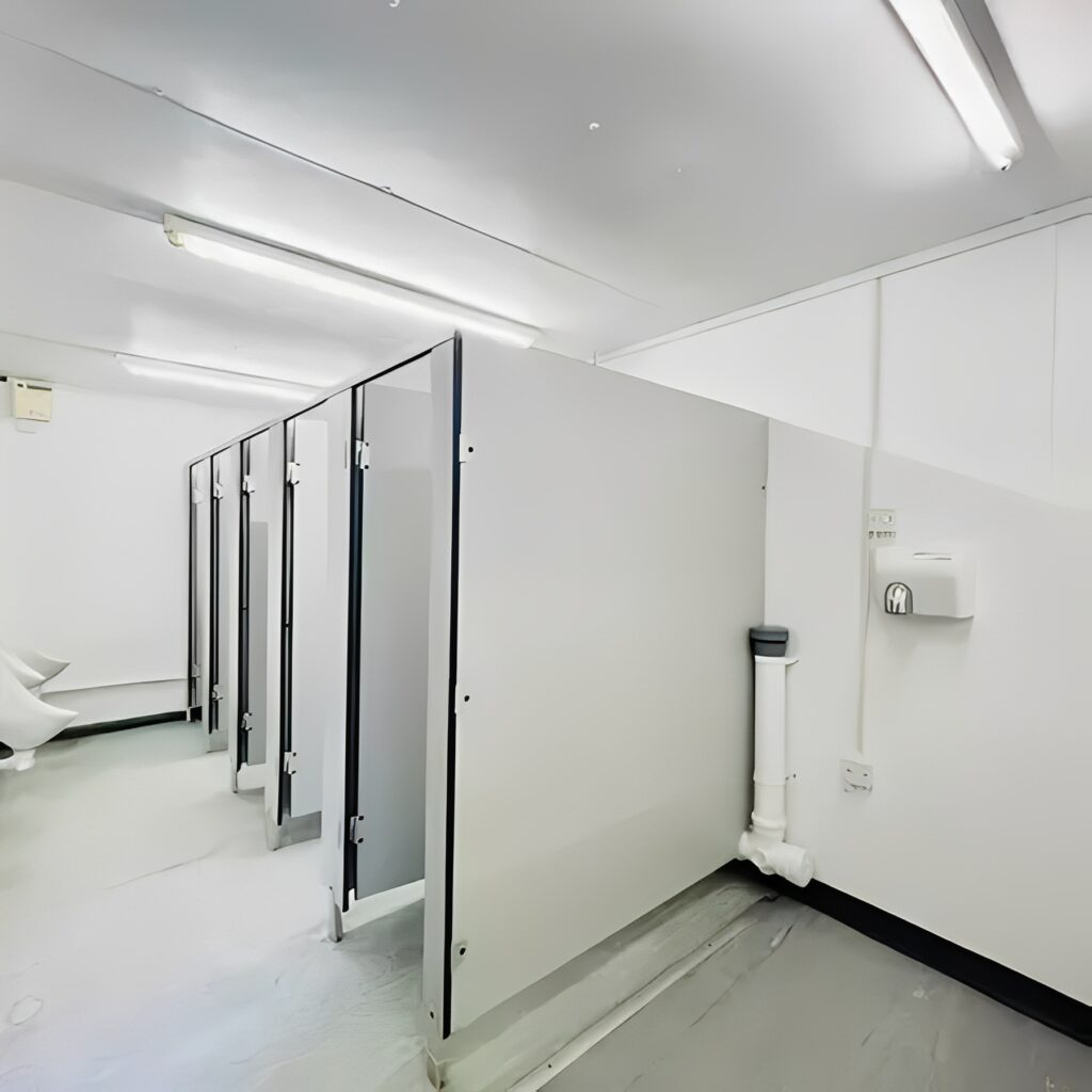 24ft x 9ft Anti-Vandal Toilet Block – 5+1 Portable Steel Welfare Unit