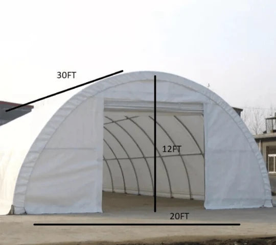 Single Truss Storage Shelter 11oz PE 300g 20x30x12ft
