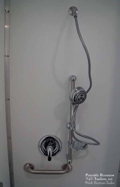 3 Stall Shower Trailer Portable Restroom Combo – Electric