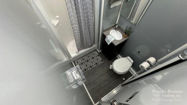 2 Station Portable Restrooms Shower Trailer Combo | Classic Series