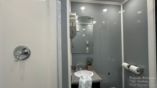 2 Station Portable Restrooms Shower Trailer Combo | Classic Series