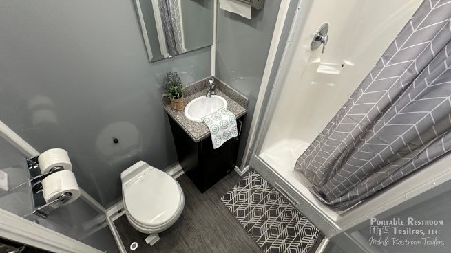 2 Station Portable Restrooms Shower Trailer Combo | Classic Series