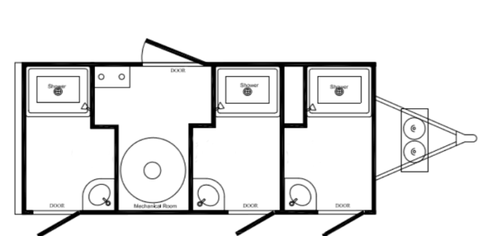 3 Station Shower Trailer Affordable Advantage - 4 Season Package