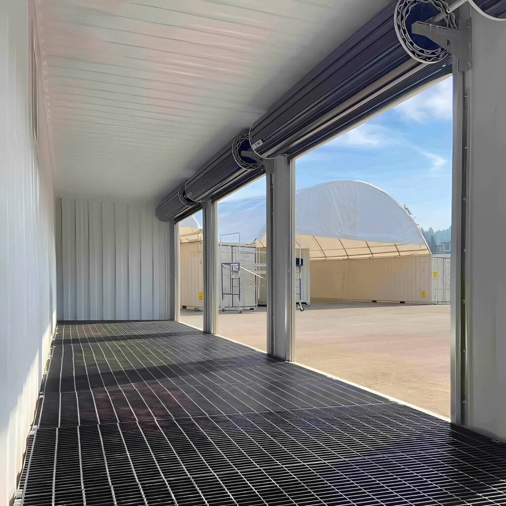 40ft High Cube Shipping Container With 4 Roll-Up Doors