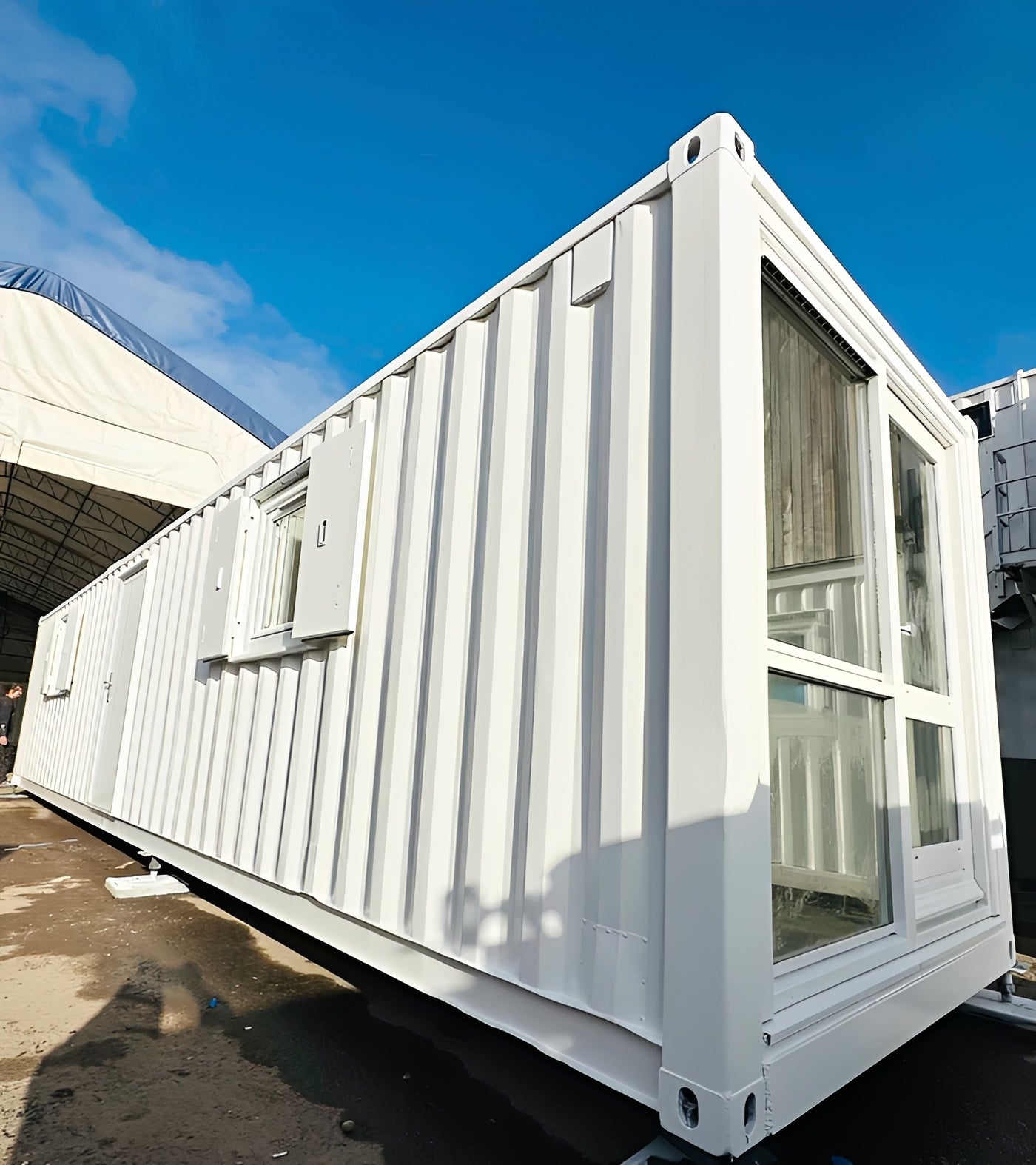 40ft x 8ft Converted Shipping Container Office & Canteen – Insulated Portable Welfare Unit