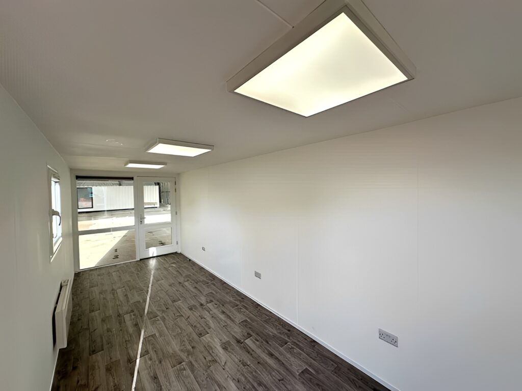 40ft x 8ft Converted Shipping Container Office & Canteen – Insulated Portable Welfare Unit